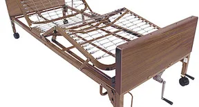 Multi-Height Manual Bed with Rails and Mattresses