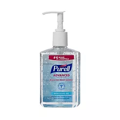 Purell Advanced Hand Sanitizer 8 oz Ethyl Alcohol Gel Pump Bottle, 70%