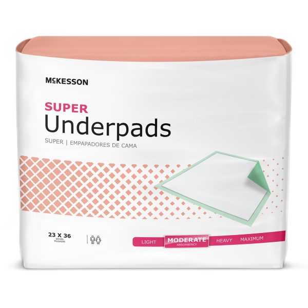 McKesson Super Moderate Absorbency Underpad, 23 x 36 Inch