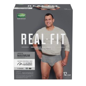Depend® Real Fit® Maximum Absorbent Underwear, Large / Extra Large