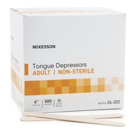 McKesson Tongue Depressor, Senior, Wide Blade, Non-Sterile