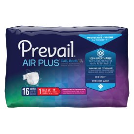 Prevail® Air Plus™ Daily Briefs, Size 1
