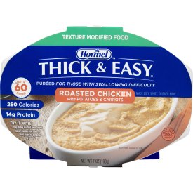 Thick & Easy® Roasted Chicken with Potatoes and Carrots Purée Thickened Food, 7-ounce Tray