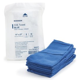 McKesson Sterile Blue O.R. Towel, 17 x 27 Inch
